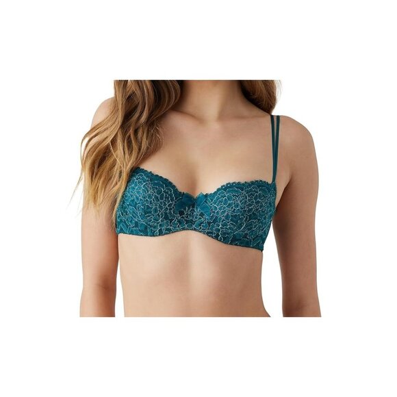 b.tempt'd  by Wacoal Ciao Bella Balconette Bra 953144 Lace Spruce 32DDD NEW - Picture 1 of 6